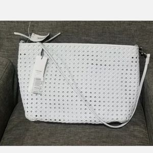 Elizabeth And James Woven Pouch White